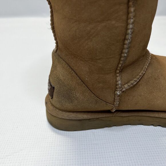 UGG Classic Tall Boot Chestnut Suede Sheepskin Shearling (SN 5815) Size 7 - Picture 9 of 16